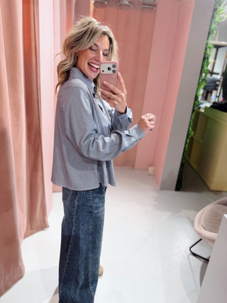 Marly Ruit Blouse -  Navy