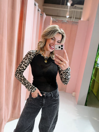 Miley Longsleeve - Leopard