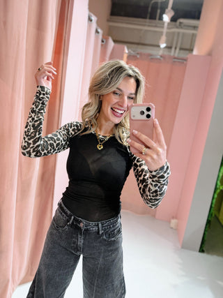 Miley Longsleeve - Leopard