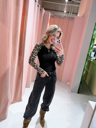 Miley Longsleeve - Leopard