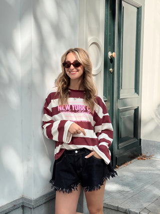 New York Longsleeve - Bordeaux
