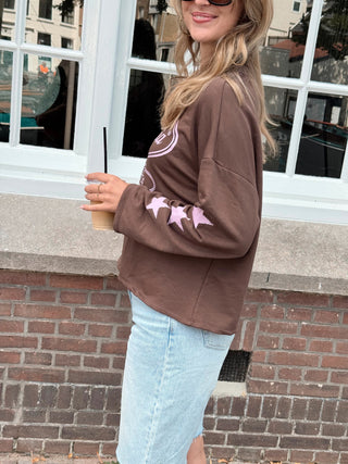 California Star Longsleeve - Bruin/Roze
