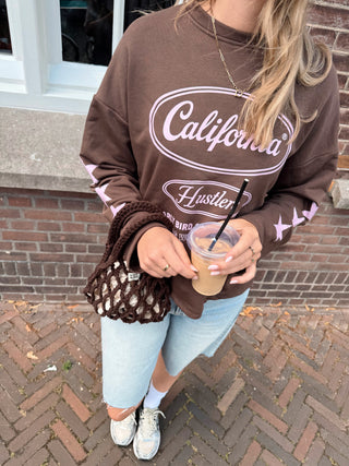 California Star Longsleeve - Bruin/Roze