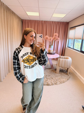 NY Ruit Longsleeve - Zwart