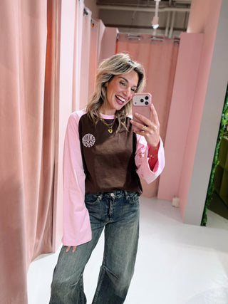 Lizzy Longsleeve - Roze/Bruin