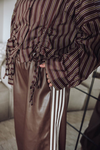 Zoe Streep Blouse - Bruin