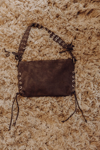 Verony Suede Bag - Dark Brown