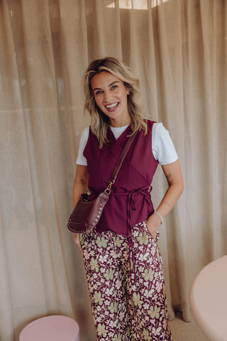 Vieve Waistcoat - Bordeaux