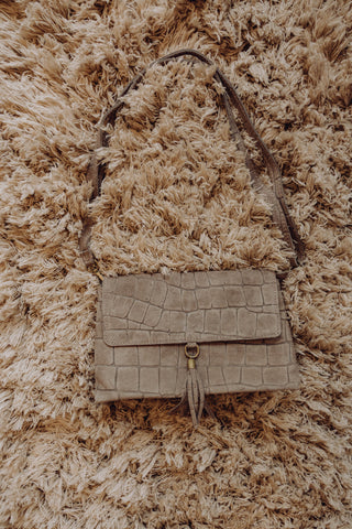 Avila Croco Bag - Taupe