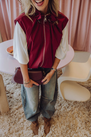 Thirza Waistcoat - Bordeaux