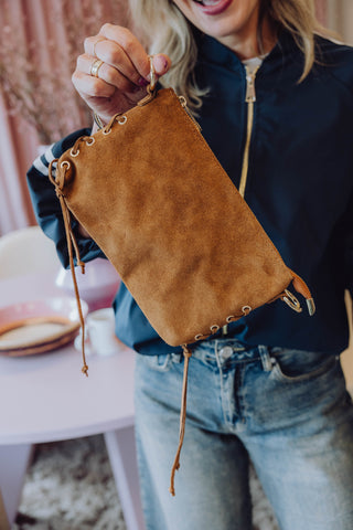 Verony Suede Bag - Cognac