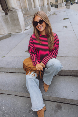 Lisa Longsleeve - Roze/Bruin