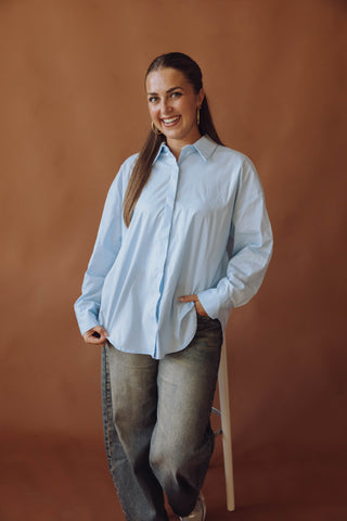 Inez Blouse - Lichtblauw