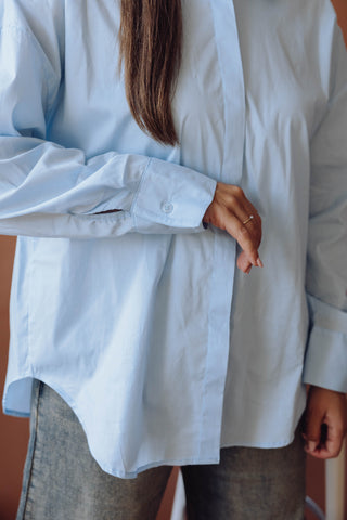 Inez Blouse - Lichtblauw