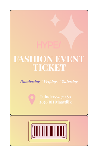 Fashion Event Ticket - Donderdag 16 april