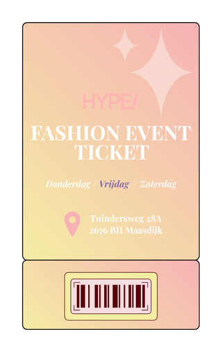 Fashion Event Ticket - Vrijdag 17 april