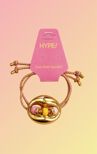 Coffee Bean Bracelet - Goud/Roze