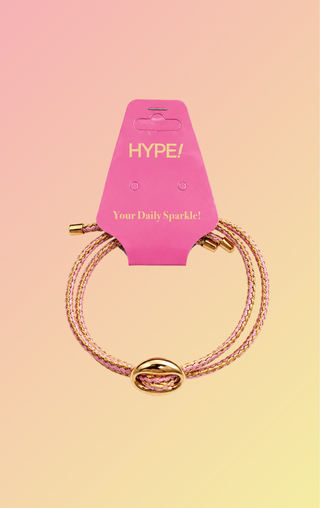 Small Coffee Bean Bracelet - Roze