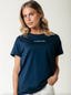 Uni Logo Boxy Tee - Navy