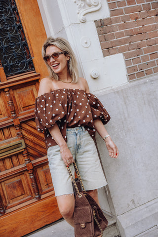 Vienne Dot Top - Bruin