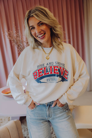 Believe Sweater - Wit