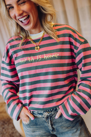 North Longsleeve - Roze/Army