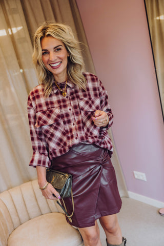 Angelina Skirt - Bordeaux