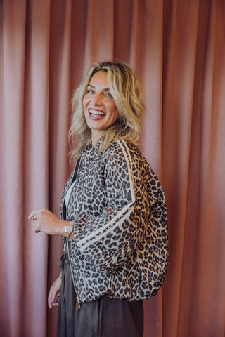 Aniek Leopard Jacket - Beige