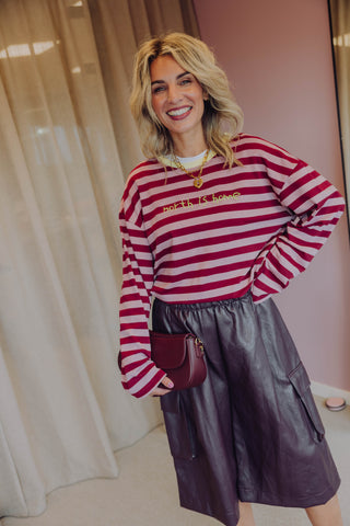 North Longsleeve - Roze/Bordeaux