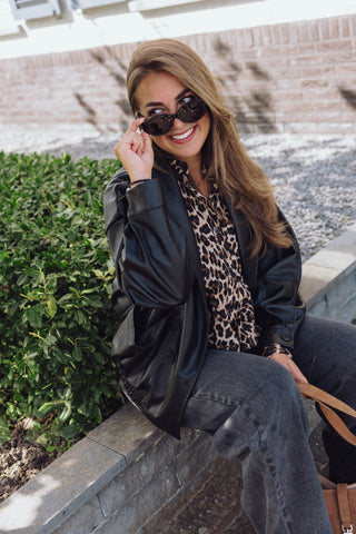 Chloe PU Jacket - Zwart