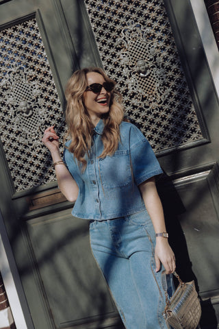 Adeline Blouse - Light Blue