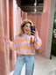Amber Knit - Lila/Oranje