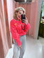Amour Club Sweater - Neon Roze