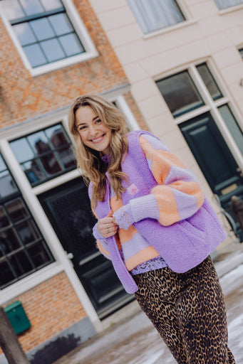 Amy Teddy Gilet - Paars