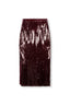 Beau Sequin Skirt - Bordeaux