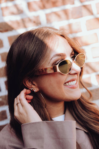 Bella Sunglasses - Gold Burnt Amber