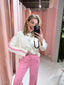 Bente Longsleeve - Wit/Roze
