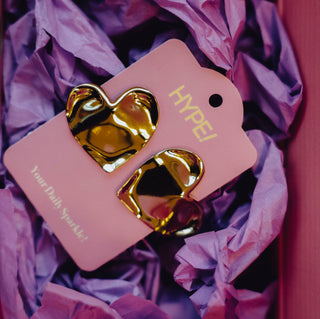 Big Heart Earrings - Goud