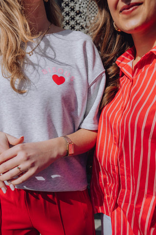 Bisous Tee - Grijs
