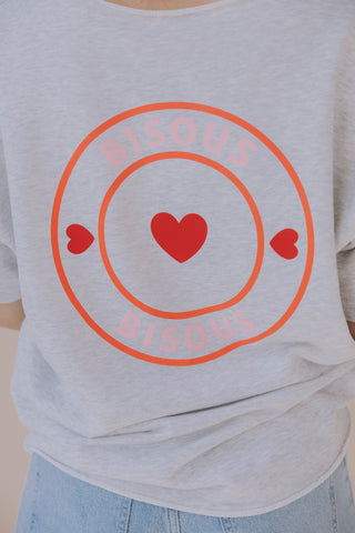 Bisous Tee - Grijs