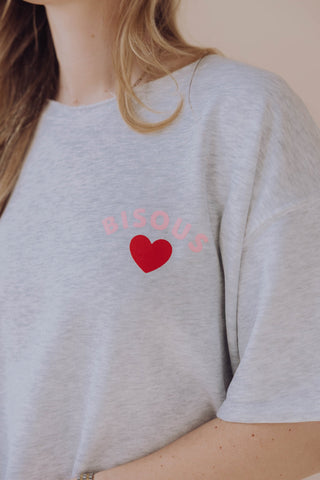 Bisous Tee - Grijs