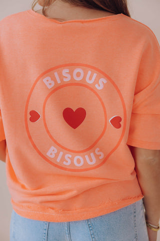 Bisous Tee - Peach