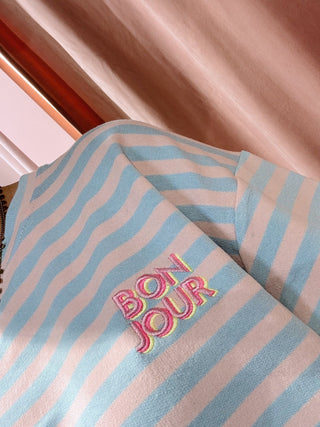 Bonjour Tee - Lichtblauw
