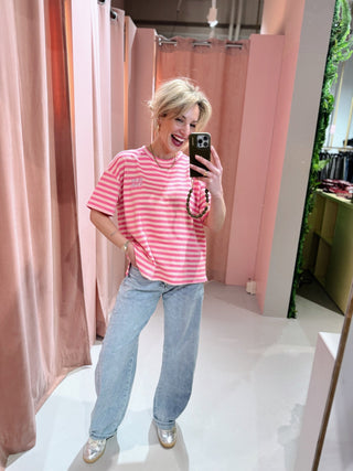 Bonjour Tee - Roze