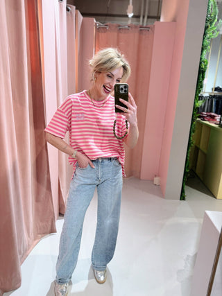 Bonjour Tee - Roze