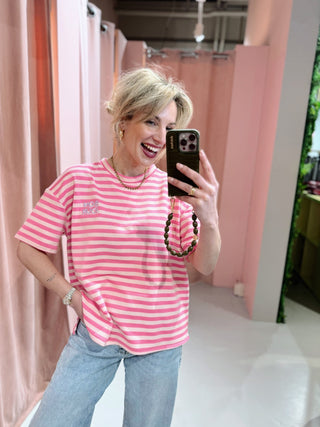 Bonjour Tee - Roze