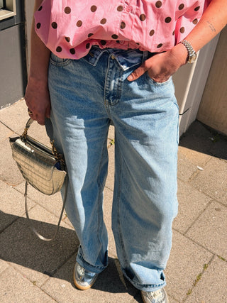 Caitlyn Barrel Jeans - Blauw