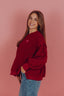 Channah Teddy Sweater - Bordeaux