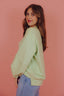 Creme Sweater - Groen