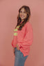 Creme Sweater - Roze
